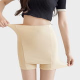 Jupe short sous robe couleur chair