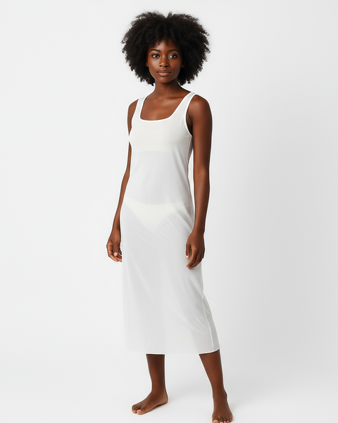 Fond de robe blanche longue