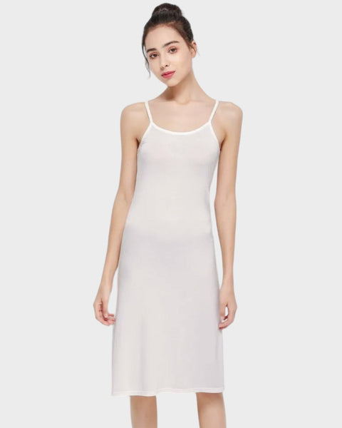 Fond de robe blanc mi - long - M