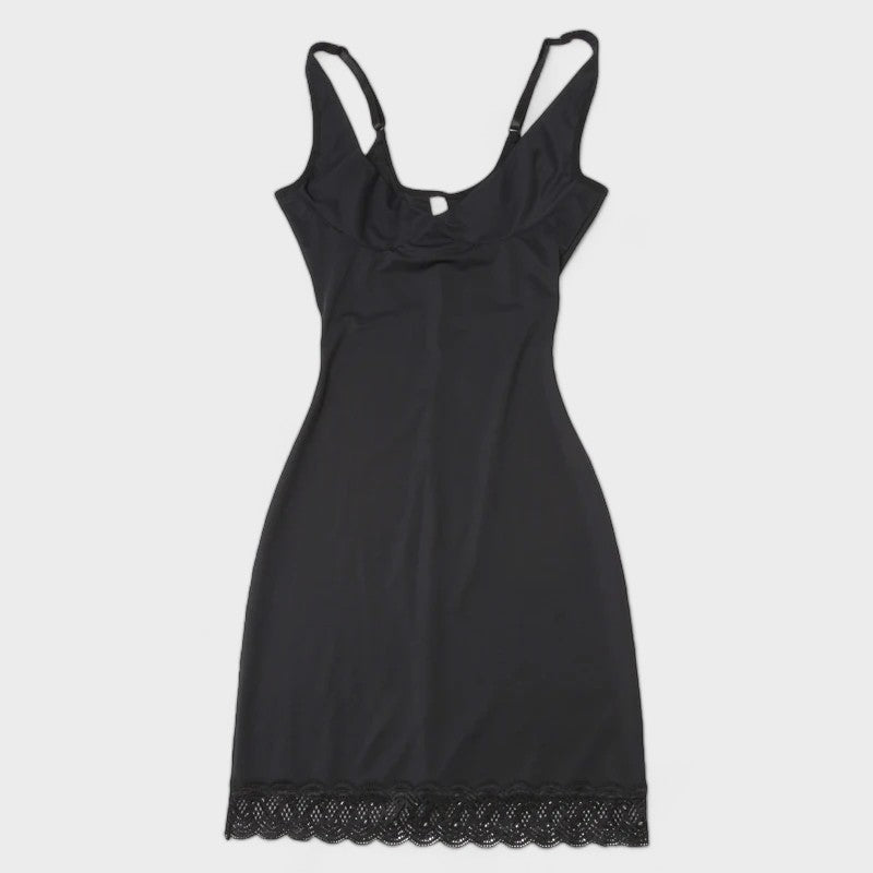 Fond de robe dentelle à plat