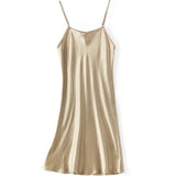 Fond de robe soie beige détail