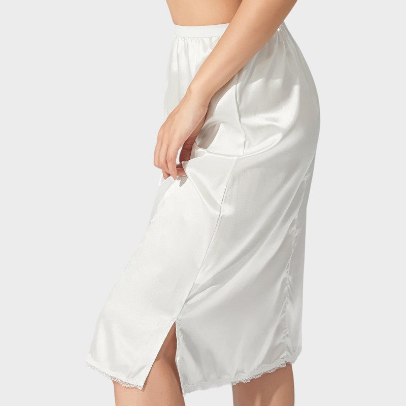 Jupon sous robe dentelle blanc zoom