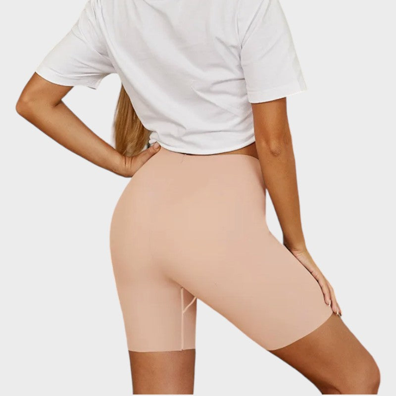 Short beige sous robe dos