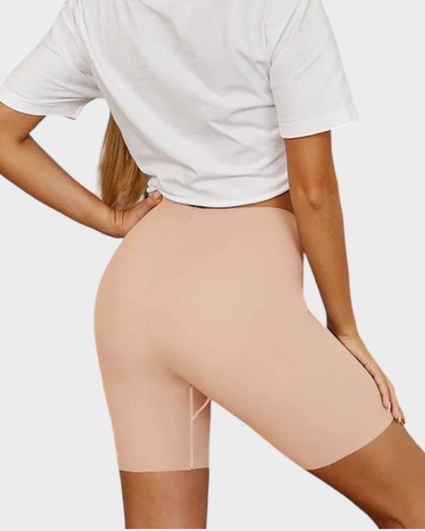 Short beige sous robe dos